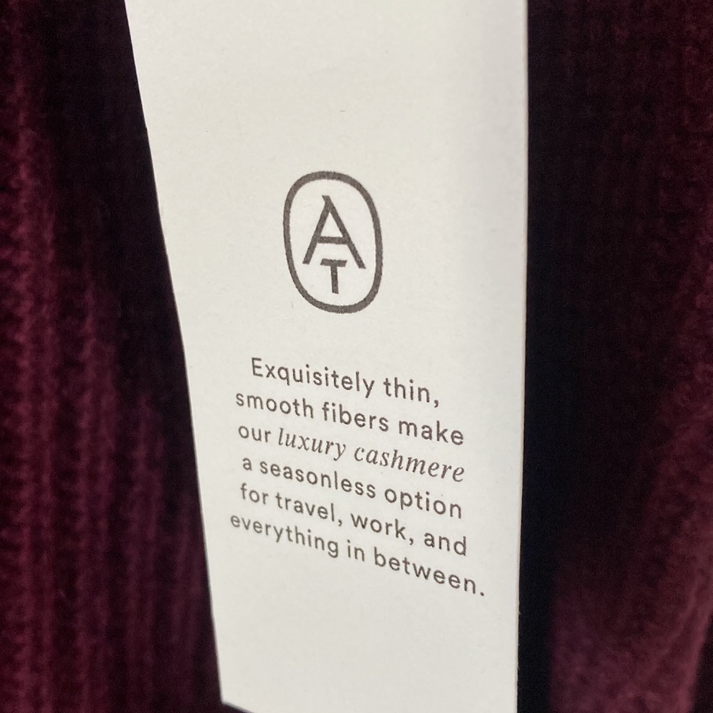 Cashmere Cardigan ,  ,size-L, burgundy V-neckline ,pet ,smoke Free house - Picture 5 of 8